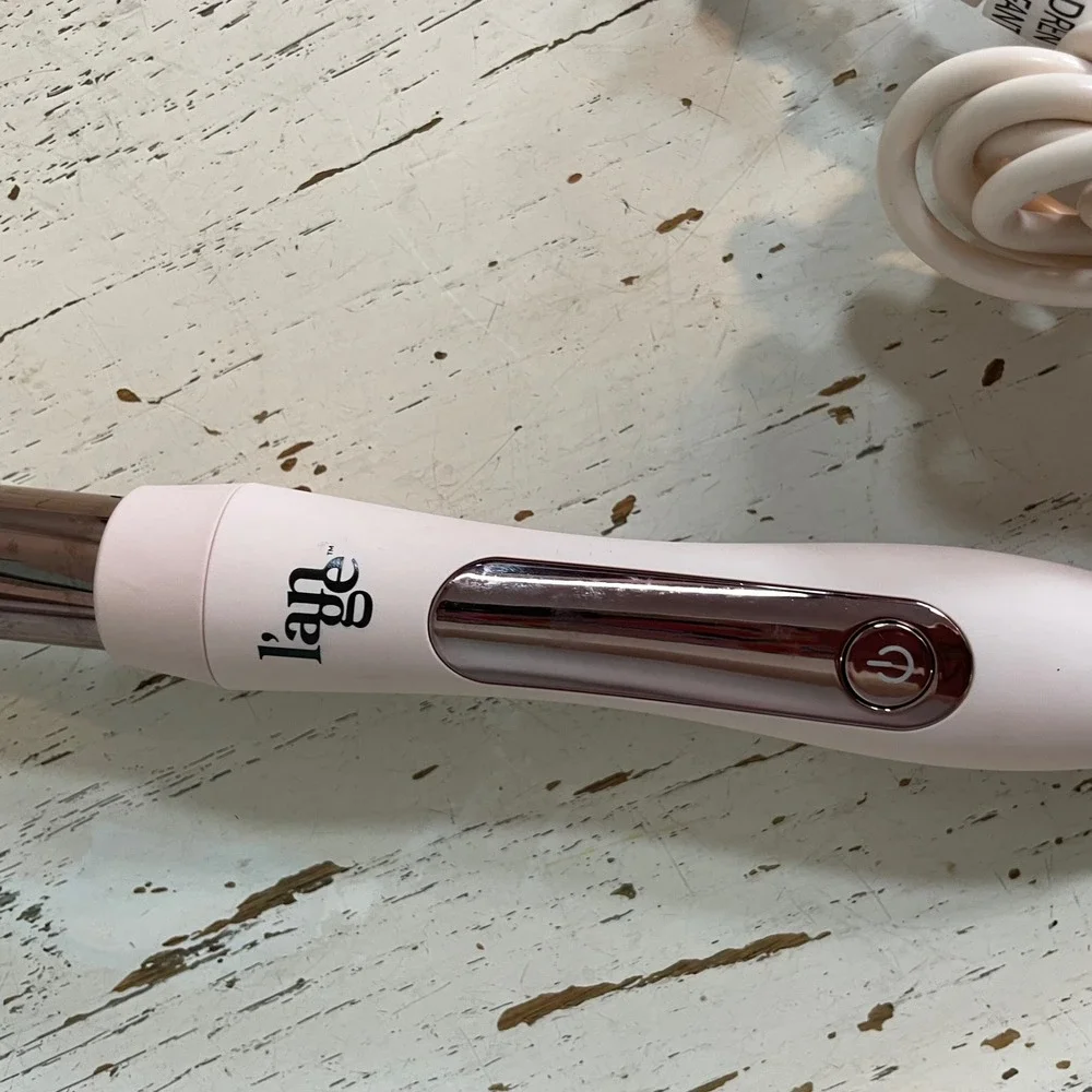 L'ange Le Perle Bubble Curling Wand Rose Gold Titanium Pink Hair Styling Tool